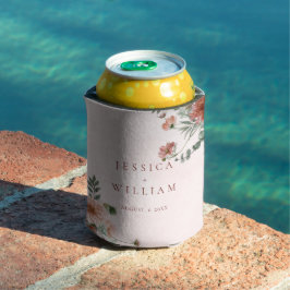 Porta-lata Elegante no Casamento dos Toninhos Rosa de outono