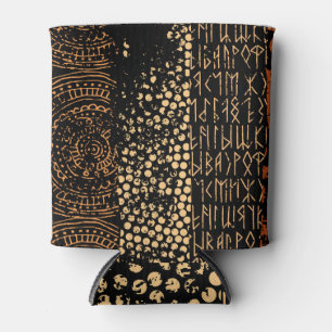 Porta-lata Elementos de ressonância étnica, fundo sem costura