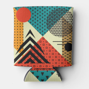 Porta-lata Elementos Geométricos Trendy, Estilo Retroativo.