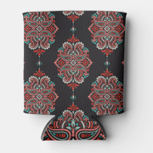 Porta-lata Elementos paisley asiáticos, padrão de vintage boh