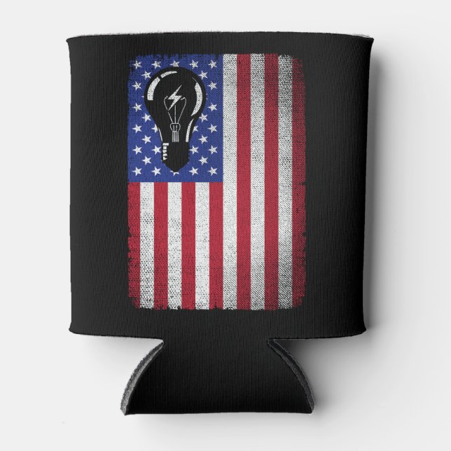 Porta-lata Elétricos de Bandeira Patriótica Americana (Frente)