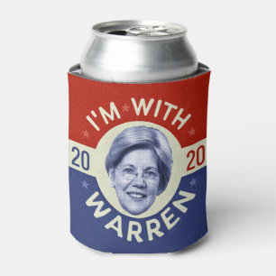 Porta-lata Elizabeth Warren Presidente 2020 Democrat Pic Retr