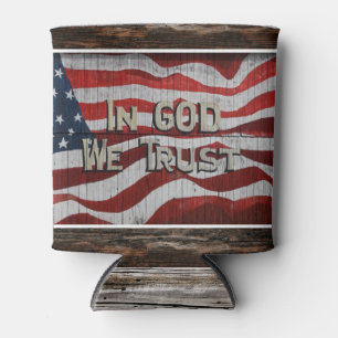 Porta-lata Em Deus, Confiamos na bandeira Conselho Americana 