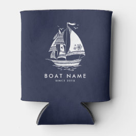 Porta-lata Embarcação de navegação marítima náutica azul e br