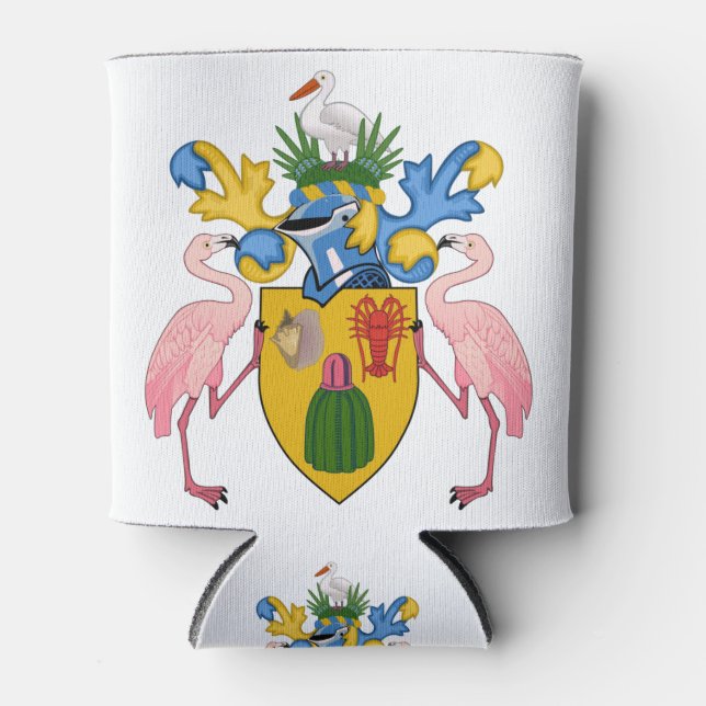 Porta-lata emblema das ilhas turcas e caicos (Frente)