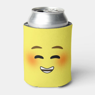 Porta-lata Emoji de sorriso branco