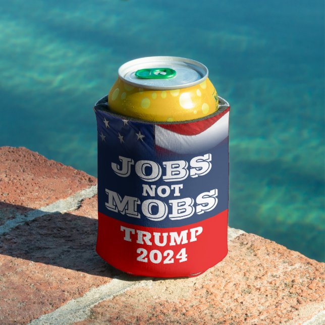 Porta-lata Empregos Não Mobs Trump 2024 (Piscina in situ)