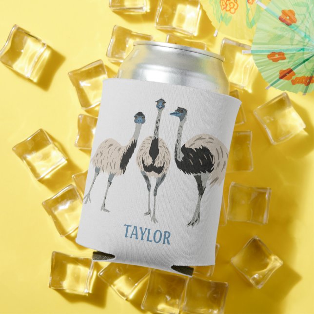 Porta-lata Emus Bird Personalizados (Verão in situ)