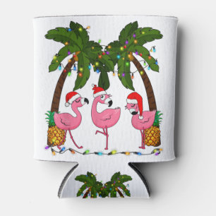 Porta-lata Encaixe as palmas feliz do flamingo papais noeis d