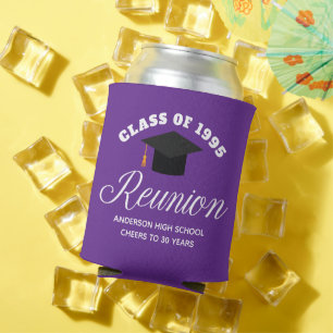 Porta-lata Encontro Personalizado da Escola Secundária Roxo