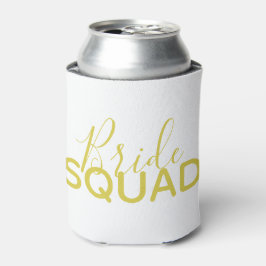 Porta-lata Enfeite Dourado Branco Chic para Garrafa de Cervej