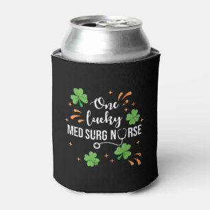Porta-lata Enfermeira da Lucky Med Surg Shamrock Saint Patric
