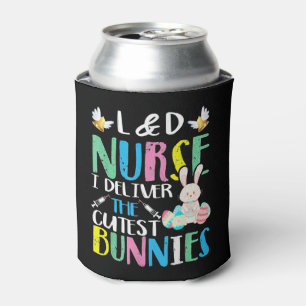 Porta-lata Enfermeira De Trabalho E Entrega Páscoa De Bunnies