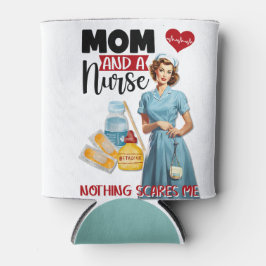 Porta-lata Enfermeira Nostálgica e Bonita Aperte Mãe e Enferm