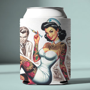 Porta-lata Enfermeira Tatuada Pin-up