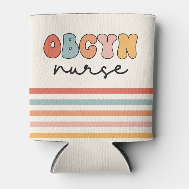 Porta-lata Enfermeiro de OBGYN Retro (Frente)