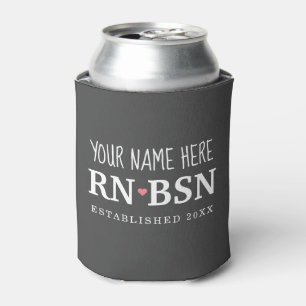 Porta-lata Enfermeiro RN BSN Simple Cute Personalizado