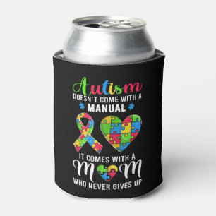 Porta-lata Engraçado Autismo Mamãe Camisa Para Mulheres. Es