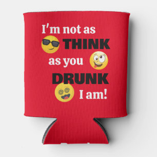 Porta-lata Engraçado Bebado Emoji