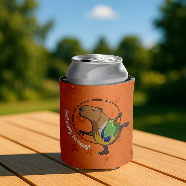 Porta-lata Engraçado Capybara, não se preocupe. (Criador carregado)