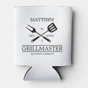 Porta-lata Engraçado CHURRASCO Grill Mestre Personalizado Bar