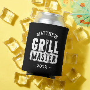 Porta-lata Engraçado CHURRASCO Grill Mestre Personalizado Bar