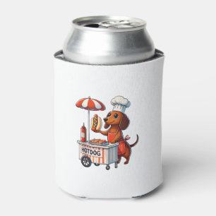Porta-lata Engraçado Dachshund Cachorro Weenie Sausage Sanduí