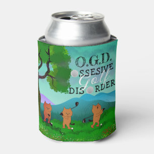 Porta-lata Engraçado Desordem Obsessiva De Golfe De Gato Pode