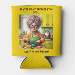 Porta-lata Engraçado Fazer de Pancake de Velhice-Cartoon