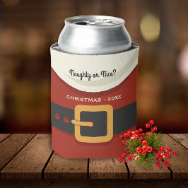Porta-lata Engraçado Feliz Natal Papai Noel Naughn ou Bonito