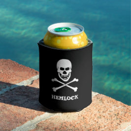 Porta-lata Engraçado Hemlock - Símbolo de veneno crânio cross