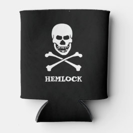 Porta-lata Engraçado Hemlock - Símbolo de veneno crânio cross