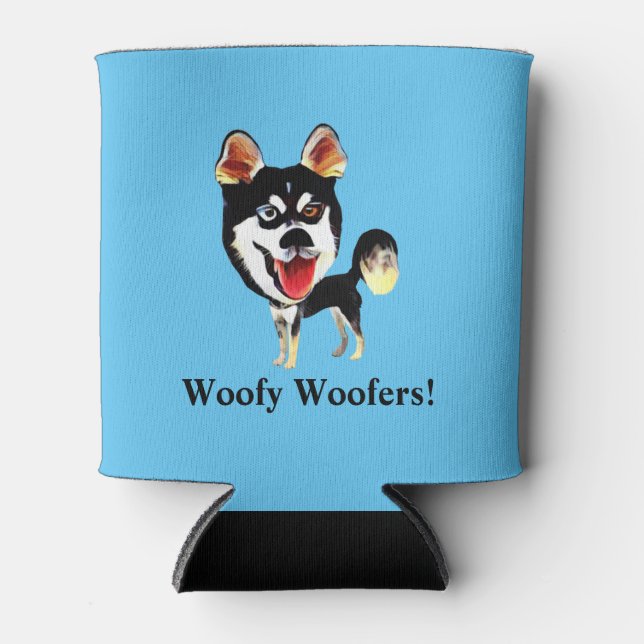 Porta-lata Engraçado Husky Siberiano pode resfriar (Frente)