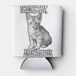 Porta-lata Engraçado meme de gato bonitinho para donos de gat