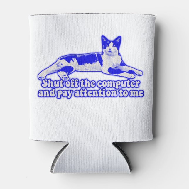 Porta-lata Engraçado meme de gato ranzinza para donos de gato (Frente)