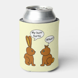 Porta-lata Engraçado Meu Bumbum Magoa Bunnies