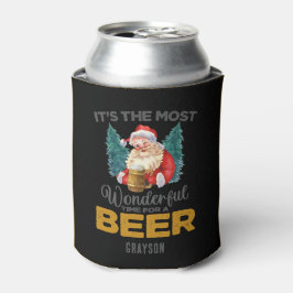 Porta-lata Engraçado Natal Maravilhoso para um Nome de Cervej