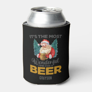 Porta-lata Engraçado Natal Maravilhoso para um Nome de Cervej
