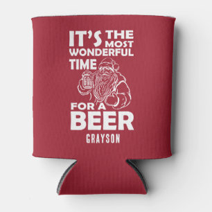 Porta-lata Engraçado Natal Maravilhoso para um Nome de Cervej