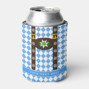 Porta-lata Engraçado Octoberfest Lederhosen Suspenders Beer