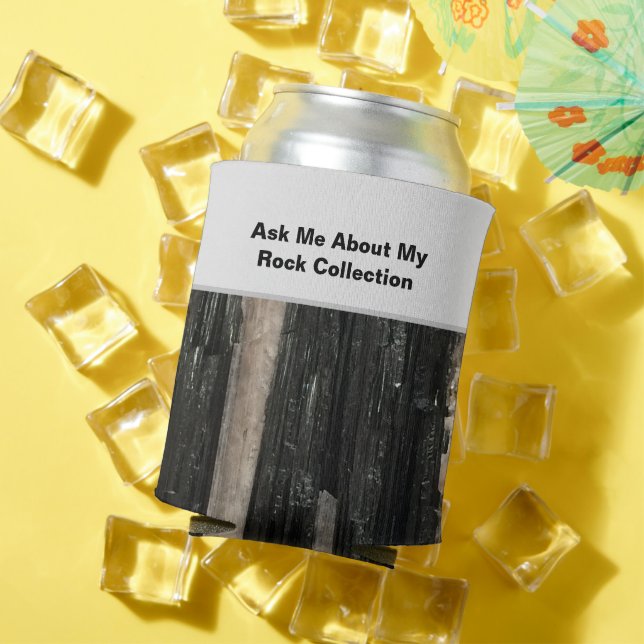 Porta-lata Engraçado Rockhound Black White Strike Scientista (Verão in situ)