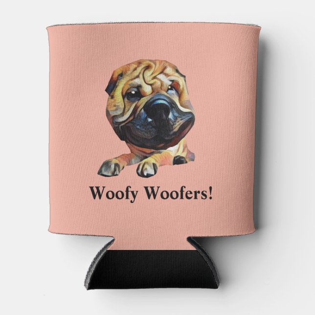 Porta-lata Engraçado Shar Pei Can Cooler (Frente)