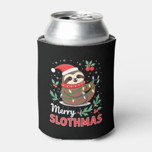 Porta-lata Engraçado Sloth Xmas Luzes Felizes Slothmas Sloth 