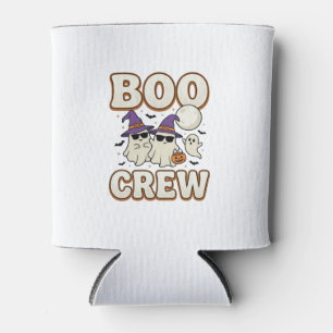 Porta-lata Equipe Boo Fantasma Halloween Design Vetorial Vint