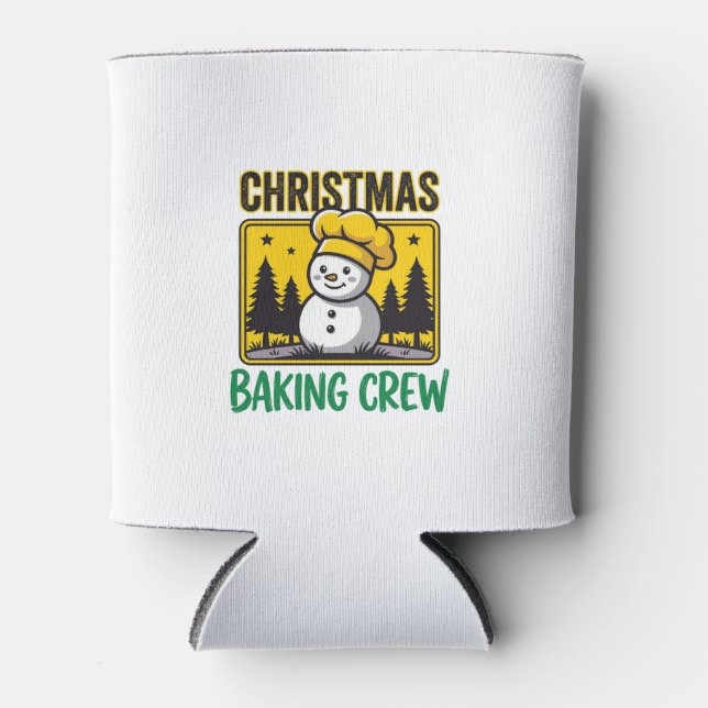 Porta-lata Equipe de Confeitaria de Natal Boneco de Neve Desi (Frente)