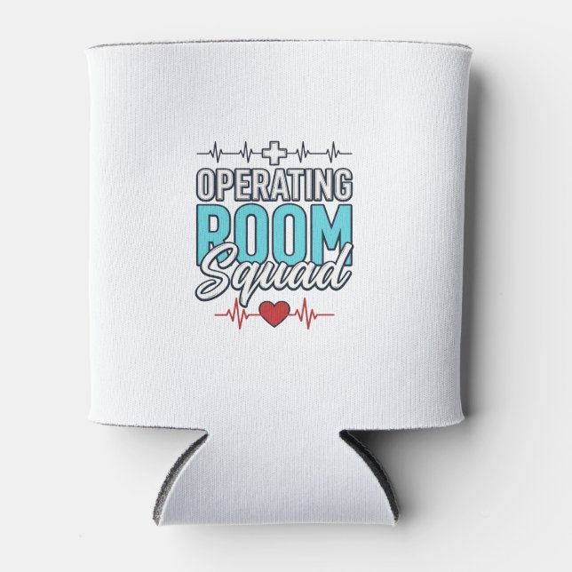 Porta-lata Equipe de Sala de Operações Camisa da Equipe Cirúr (Frente)
