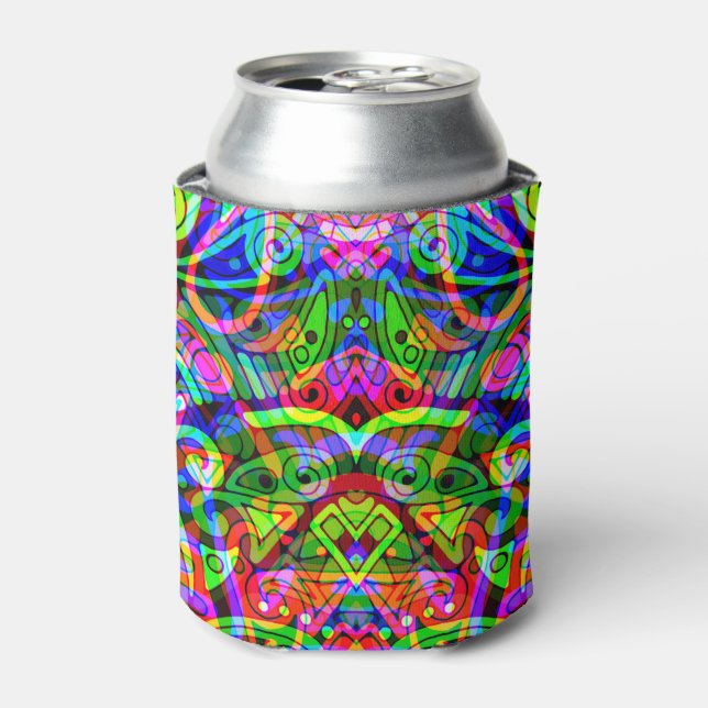 Porta-lata Esboço de arte fantástica - Abstrato Neon Shift 3 (Can Front)