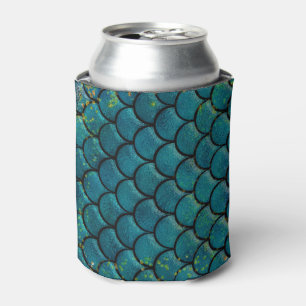 Porta-lata Escamas de Peixe Sereia Glam Teal Roxo Dourado Bri