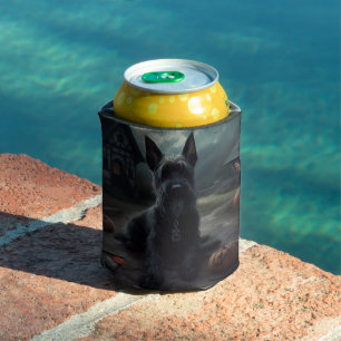 Porta-lata Escocês Terrier Pumpkins Halloween Scary