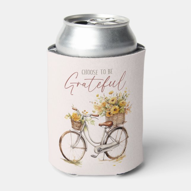 Porta-lata Escolha ser grata - Bicicleta e queda russa (Can Front)